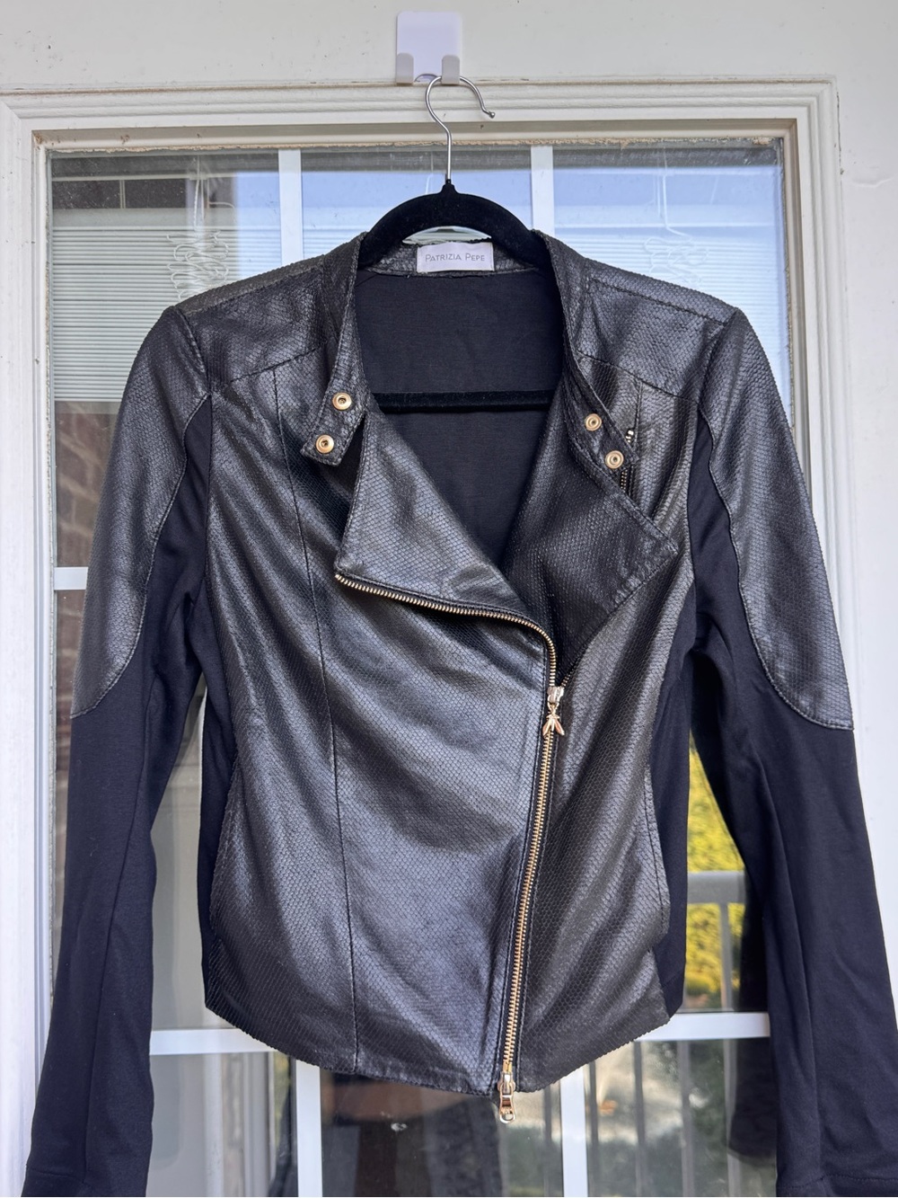 PATRIZIA PEPE Italian Leather Biker Jacket – IT 40